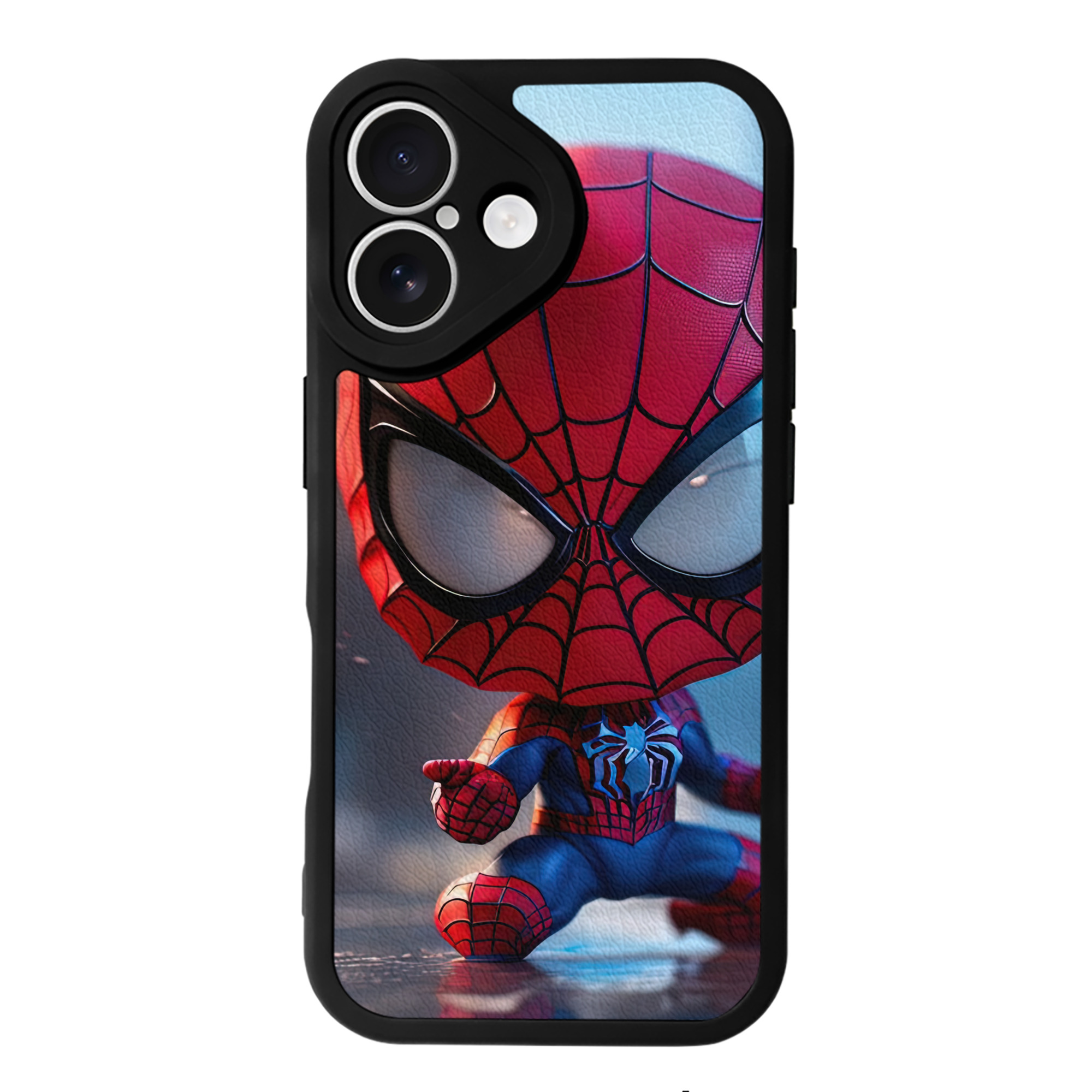 （画像用） Spider Man スパイダーマン 【iPhone 16シリーズ対応】シリコンスマホケース（レザー調） 材質：シリコン